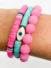 Load image into Gallery viewer, bubblegum bracelet stack
