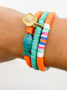 beach bracelet stack