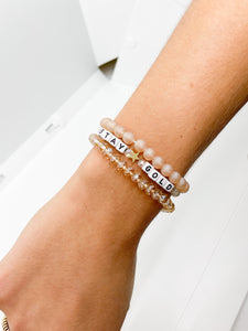 stay gold bracelet stack